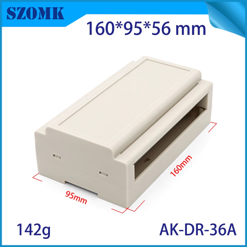 Ak-dr-36a 160X95X56mm PLC กล่องกล่อง Din Rail Enclosure 2 ด้าน Terminal Hole