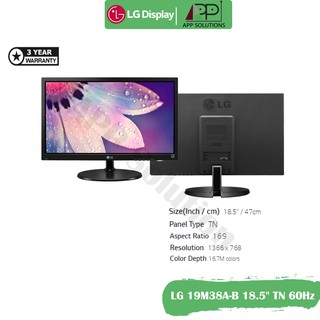 LGจอมอนิเตอร์ รุ่น19M38A-B ขนาด18.5" TN/60Hz(ประกันLG 3ปี)