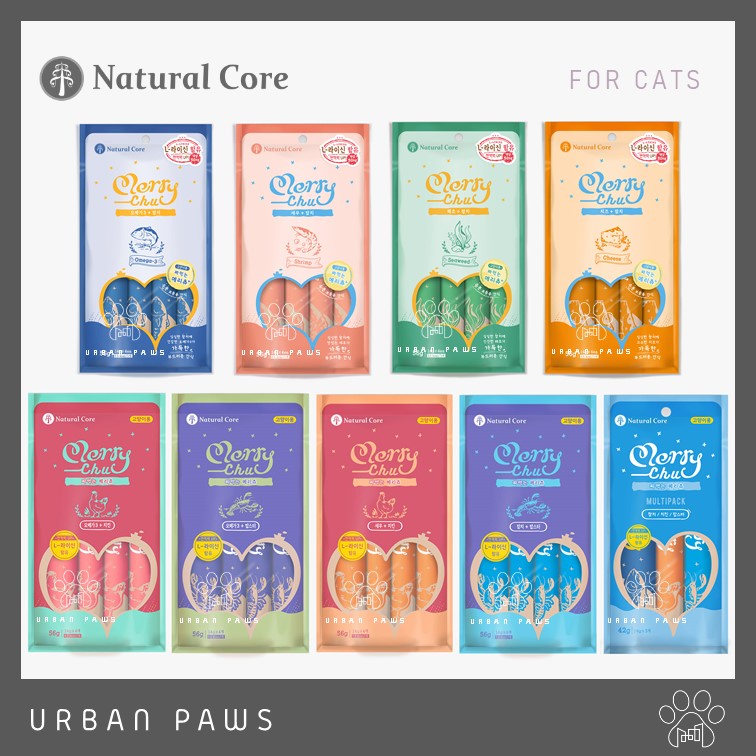ขนมแมวเลีย Natural Core Merry Chu เกรดพรีเมียม นำเข้าจากเกาหลี