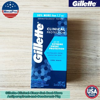 Gillette® Clinical Clear Gel Cool Wave Antiperspirant and Deodorant 73g ยิลเลตต์ ระงับกลิ่นกาย สำหรับผู้ชาย