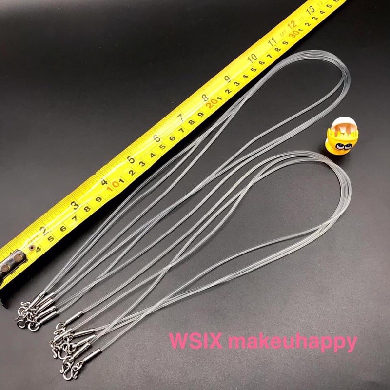 สร้อยคอยาง PVC แขวนพระ สร้อยยางPVC  ห้อยพระ สร้อยเด็ก ยาว18 20 24นิ้ว แต่งอะไหล่สแตนเลสแท้