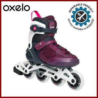 OXELO Roller skates รองเท้าสเก็ต โรลเลอร์เสก็ต รองเท้าอินไลน์สเก็ต  สำหรับผู้หญิง รุ่น FIT500 (สีม่วง URBAN PRUNE)