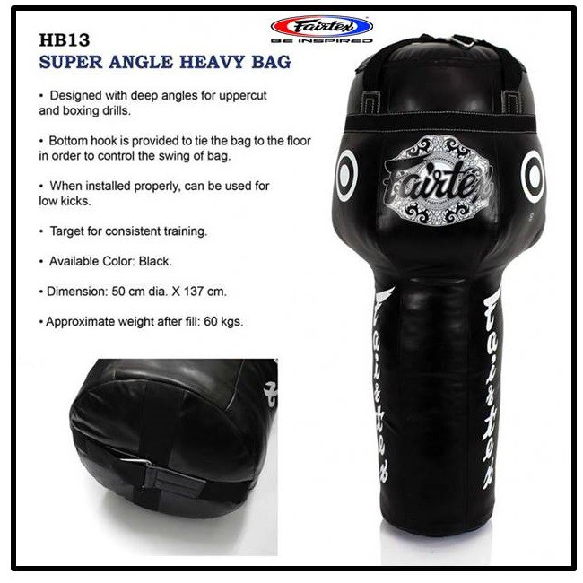 กระสอบทราย แฟร์แท็กซ์ HB13 5 ฟุต สีดำ ( ขายแบบไม่บรรจุ) Fairtex Heavy Bag supper Ankle HB13 5 fts Training MMA (UNFILL)