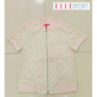 เสื้อแขนสั้นคอตั้งผู้หญิง ELLE SPORT