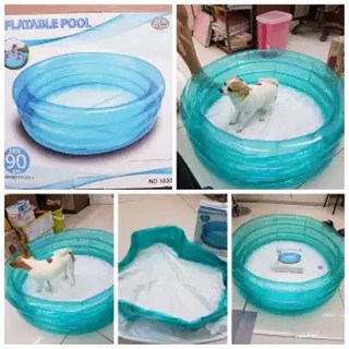 INFLATABLE POOL สระว่ายน้ำเด็ก 3ชั้น ขนาด 90 ซม. ขนาด 90*90*29 ซม