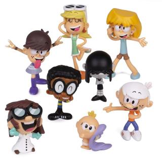 ฟิกเกอร์ The Loud House 8 แพ็ค Lincoln Clyde LORI Lily leni Lucy LISA Luna