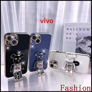 case vivo Y17 Y12 Y15 Y20 Y11 Adjustable Bracket violence bear soft เคสVIVO S1 PRO Y19 Y20 Y20S Y20i Y75 5G S15 S15Pro V15 X70Pro X80 cases