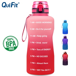 Quifit ขวดน้ําพร้อมฝาปิด 2ลิตร/64ออนซ์สําหรับ Bpa Free Tritan Outdoor Sport