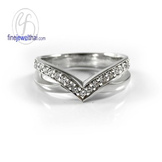 Finejewelthai แหวนเงิน เงินแท้ แหวนมงกุฏ แหวนเพชร เพชรสังเคราะห์/ Silver Diamond CZ Ring - R1269cz