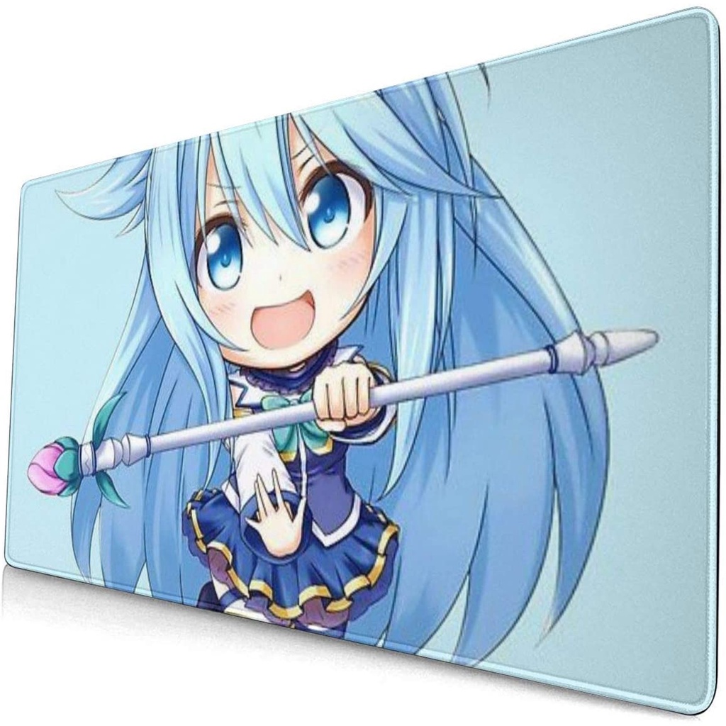 Qiu Xiaolong แผ่นรองเมาส์ขนาดใหญ่ Konosuba Aqua Waifu Chibi กันน้ําและ ...