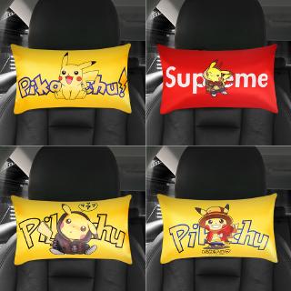 Pikachu Cartoon Car Headrest Set Car Pillow, Waist Pillow, Neck Pillow TBNl