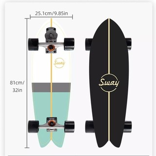 เซิร์ฟเสก็ต สเก็ตบอร์ด Sway Surfskate รุ่น S7 ‍พร้อมส่งจากไทย