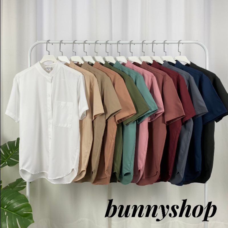 🌼พร้อมส่ง🌼BSH577 : เสื้อคอจีนแขนสั้น
