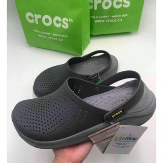 Crocs LiteRide Clog gray หิ้วนอกOutlet ถูกกว่าshop