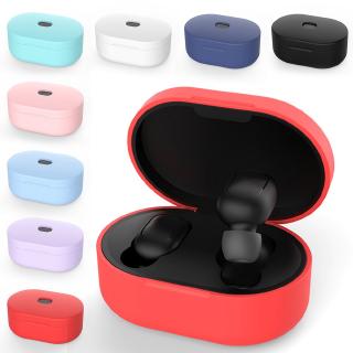 หูฟังบลูทู ธ กล่องซิลิโคนฝาครอบป้องกันหูฟังไร้สายชาร์จกล่องสำหรับ Xiaomi Airdots สำหรับ Redmi AirDots