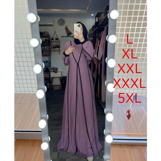 Jumbo Gamis NAIRA MAXY L XL XXL XXXL 5XL LD UP TO 140