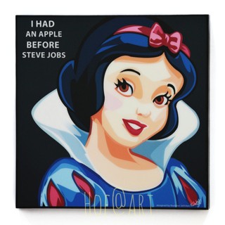 Snow White and Apple สโนไวท์ แอปเปิ้ล การ์ตูน cartoon รูปภาพ​ติด​ผนัง​ pop art ของขวัญ รูปภาพ กรอบรูป แต่งบ้าน