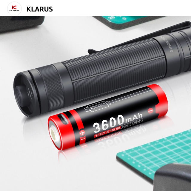  18gt e36ur 18650 3600mah 3 6v li ion battery for klarus