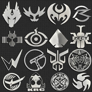 Popular peripheral metal stickers Kamen Rider metal stickers Build empty me ex-aid Kaiwu Ghost Ten Years Armor Fighting logo mobile phone stickers