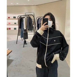 CELINE LOGO EMBROIDERED JACKET IN BLACK