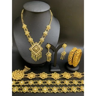 Vintage Jewelry ชุดเครื่องประดับไทย สร้อยคอ ต่างหูคลิป เข็มขัดหัวเข็มขัด สร้อยสังวาลย์