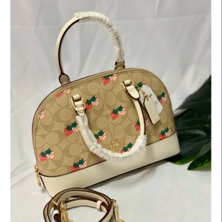 COACH MINI SIERRA SATCHEL IN SIGNATURE WITH STRAWBERRY