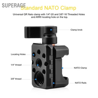 Superage Nato แคลมป์ล็อกปลดเร็ว พร้อมเกลียว 1/4 นิ้ว 3/8 อุปกรณ์เสริม สําหรับกรงกล้อง