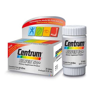 Centrum SILVER 50+ A to Zinc + Lutien  30 เม็ด