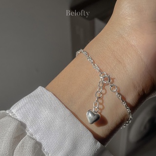 Belofty สร้อยข้อมือเงินแท้ สร้อยพร้อมจี้