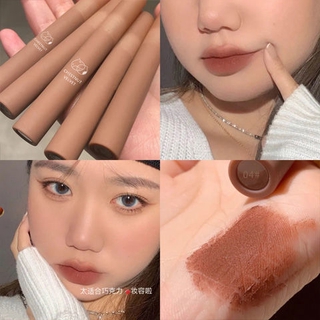 DAIMANPUลิปสติก เนื้อแมท แบบกันน้ำ ติดทนนาน 6 สี Chestnut Velvet Matte Liquid Lipstick Waterproof Lip gloss