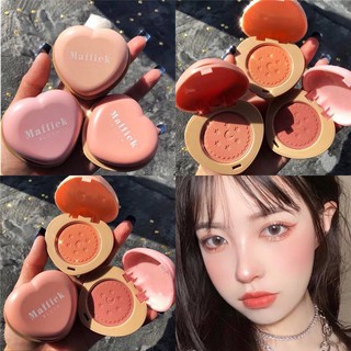 𝕀𝕌 𝕊𝕙𝕠𝕡🌻  Cute blusher Maffick บลัชออน คิสบิวตี้ โทนส้มอิฐ เครื่องสำอางค์เกาหลี ที่ทาแก้ม เครื่องสำอางค์นำเข้า