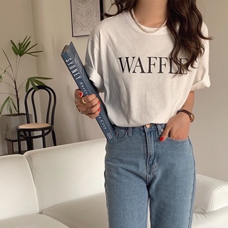 เสื้อยืดโอเวอร์ไซส์•ลายใหม่ waffle 🧇 ครบไซส์S-2XL