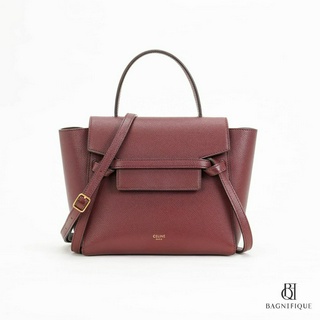 CELINE BELT BAG NANO RED BURGANDY CALF GHW