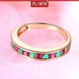 PLINTH แหวนเงินแท้ 925 วันรอบดอกกุหลาบ2185