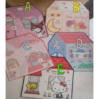 พรมดักฝุ่นรูปทรงบ้านลายการ์ตูน​ Sanrio​