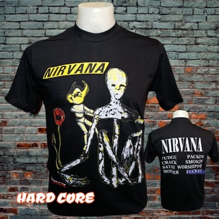 เสื้อวง NIRVANA วงร็อคในตำนาน ไม่มีตะเข็บข้าง คอฟิต ป้ายUS เสื้อวินเทจ เสื้อร็อค เสื้อทัวร์ วงร็อคต่างประเทศสามารถปรับแต