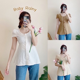 BABY RAINY | เสื้อคอลึกแขนดอลลี่สไตล์เกาหลี