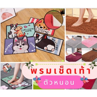 AQ พรมเช็ดเท้าหน้าห้องน้ำ พรมตัวหนอน พรมนาโน กันลื่นดักฝุ่นซับน้ำได้ดี ซับน้ำได้ดี ราคาถูก ส่งตรงจากโรงงาน ขนาด40x60CM