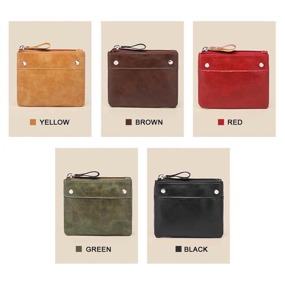C17 พร้อมส่ง YILIA ใหม่ กระเป๋าสตางค์ หนัง PU ใบเล็ก มีซิป ใส่เหรียญได้ สําหรับผู้ชาย ผู้หญิง
