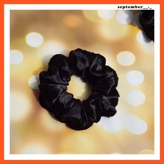 🧵 แฮนเมด 🌷 ไซส์ M  ยางรัดผมกำมะหยี่สีล้วน - velvet scrunchies