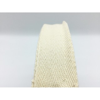 **32 มม.** เทปผ้าดิบ สายผ้าดิบ *บาง* เทปก้างปลา สีดิบ Twill Tape (TPshopping)