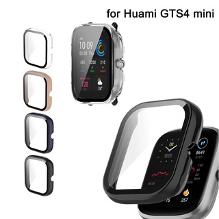 เคสแข็ง PC กรอบกันชน และกระจกนิรภัย HD กันรอยขีดข่วน สําหรับ Huami Amazfit GTS4 mini GTS 4 mini