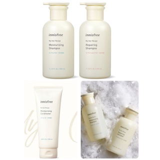 Innisfree My Hair Recipe Moisturizing Shampoo for Dry Hair 330ml/Conditioner200ml(Exp.2024เดือน10)แชมพูสระผมอินนิสฟรี