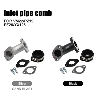 ZSDTRP Intake Manifold Dirt Pit Bike Carb Carburetor Rubber Mainfold Adapter Inlet Intake Pipe Kits For VM22/PZ19/26