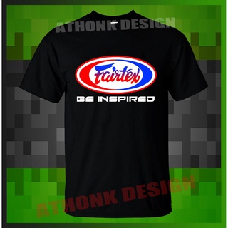 [S-5XL] เสื้อยืดผ้าฝ้ายแขนสั้นพิมพ์ลาย Fairtex Be Inspired แฟชั่นผู้ชาย