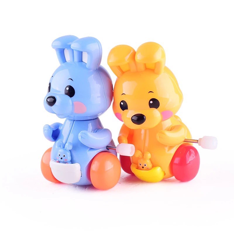 พร้อมส่ง ของเล่น ตุ๊กตาไขลาน จิงโจ้พร้อมลูกน้อย ของเล่นเด็ก
