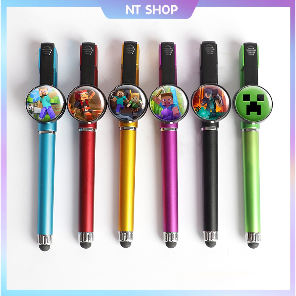 ปากกา Minecraft 3 in 1 (ปากกา+ปากกาสัมผัส+ที่วางโทรศัพท์)