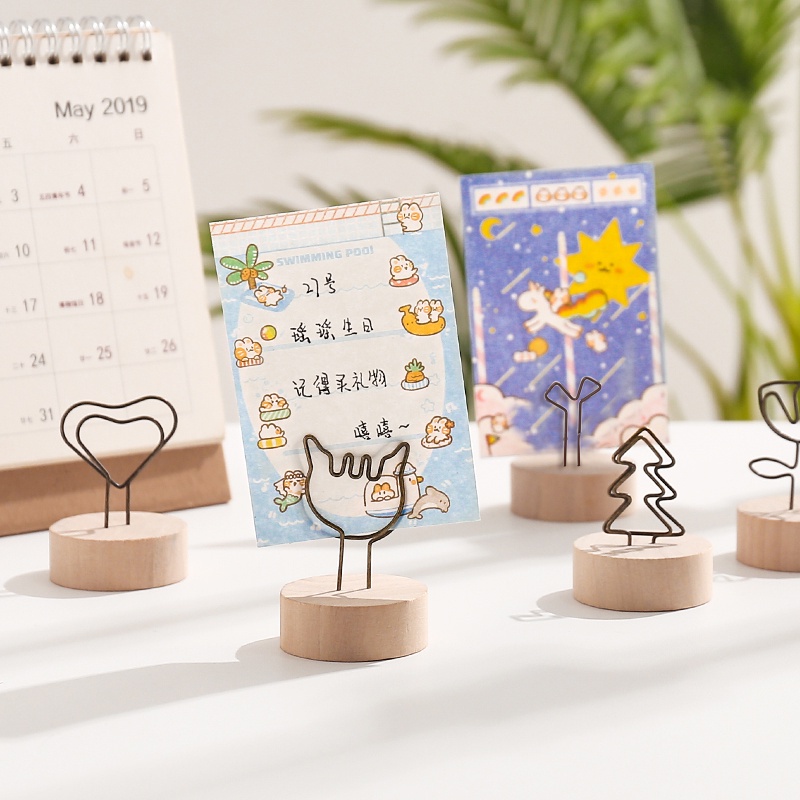 Clips, Pins & Tacks 11 บาท คลิปหนีบรูปภาพน่ารัก ขนาดเล็ก สําหรับตกแต่งโต๊ะ Stationery