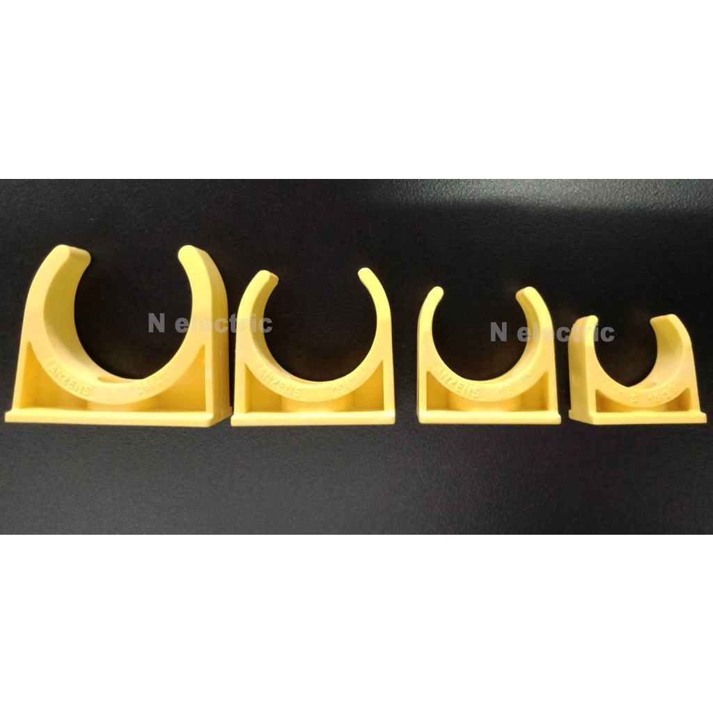 ก้ามปู คลิปก้ามปู สีเหลือง (1 แพ็ค 10 ชิ้น) Anzens ผลิตจาก PVC เกรด A ไม่ลามไฟ