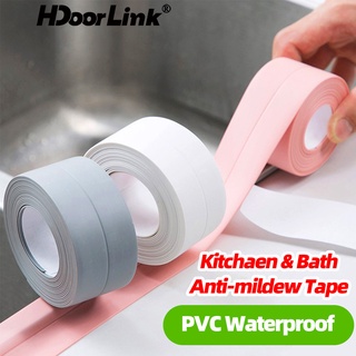 Hdoorlink วอลล์เปเปอร์ เทปแตก PVC ขอบอ่างล้างจาน เทปกาวในตัว ป้องกันโรคราน้ําค้าง กันน้ํา เทปปิดผนึกวอลล์เปเปอร์